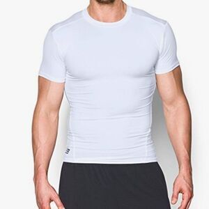 Under Armour Tactical Heat Gear White Compression Performance Shirt #6